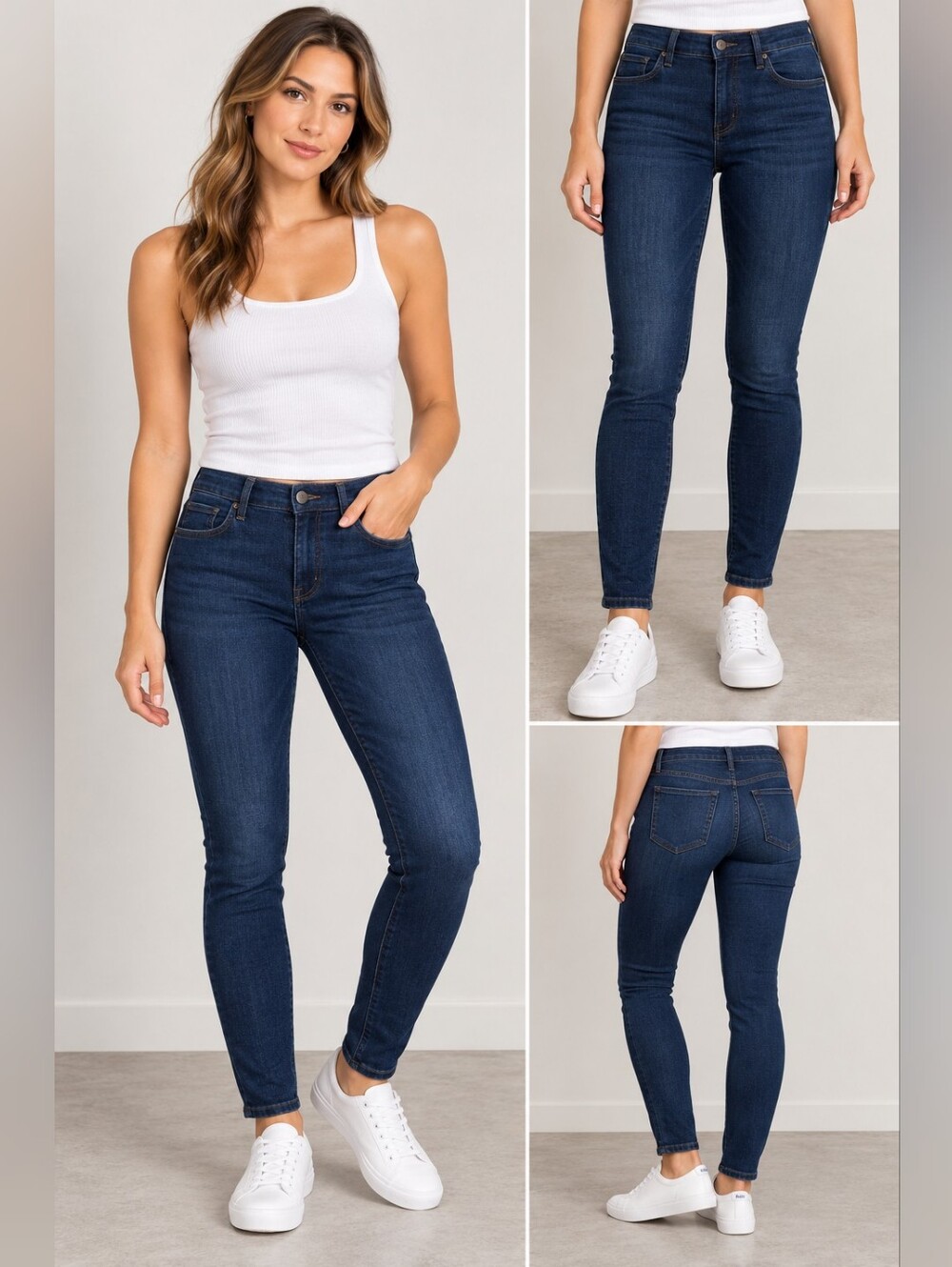 💙 Old Navy Women's Skinny Jeans in Dark Blue
